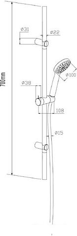 Душевой гарнитур Damixa Origin One [918100000]