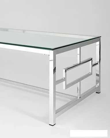Журнальный столик Stool Group Бруклин 120x60 ECT-013 (прозрачное стекло/сталь серебристый)