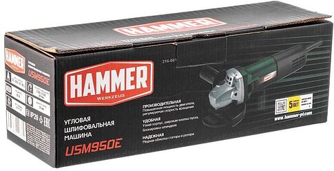 Угловая шлифмашина Hammer USM950E