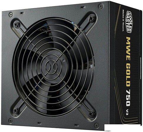 Блок питания Cooler Master MWE Gold 750 V3 ATX 3.1 Non-Modular MPE-7506-ACAG-BEU