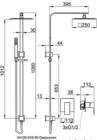 Душевая система  Armatura Cassini 4126-910-00