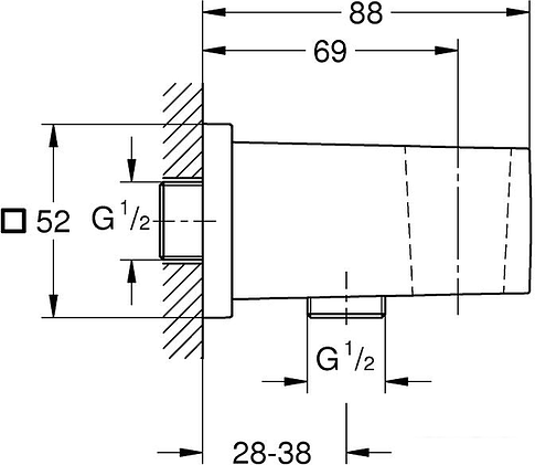 Шланговое подключение Grohe Euphoria Cube 26370000
