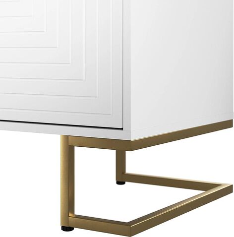 Тумба Involux Неаполь 212T001 (белый/металл золото)
