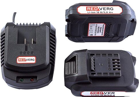 Ударная дрель-шуруповерт RedVerg RD-IS18/U (с 2-мя АКБ, кейс)
