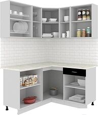 Угловая кухня Кортекс-мебель Корнелия Экстра 1.5x1.5м (белый/береза/марсель) Угловая кухня Кортекс-мебель Корнелия Экстра 1.5x1.5м (белый/береза/марсель)