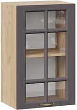 Шкаф навесной Трия Лина 1В45С (дуб крафт золотой/графит)