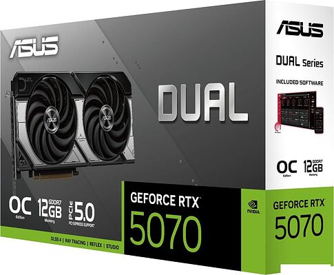 Видеокарта ASUS Dual GeForce RTX 5070 12GB GDDR7 OC Edition DUAL-RTX5070-O12G