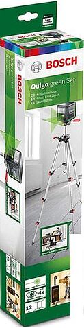 Лазерный нивелир Bosch Quigo Green 0603663C01 (с зажимом MM2 и штативом)