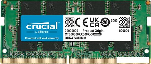 Оперативная память Crucial Basics 8ГБ DDR4 SODIMM 3200МГц CB8GS3200