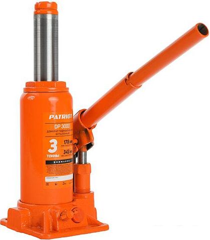 Бутылочный домкрат Patriot DB 3000 3т