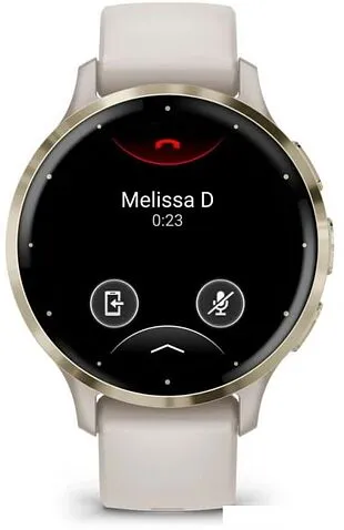 Умные часы Garmin Venu 3S (слоновая кость, с силиконовым ремешком)