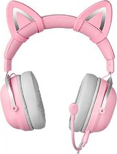 Наушники Onikuma X11 (розовый, с ушками)