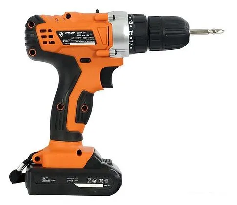 Дрель-шуруповерт Энкор ДША-20Л2 50035 (с 2-мя АКБ)