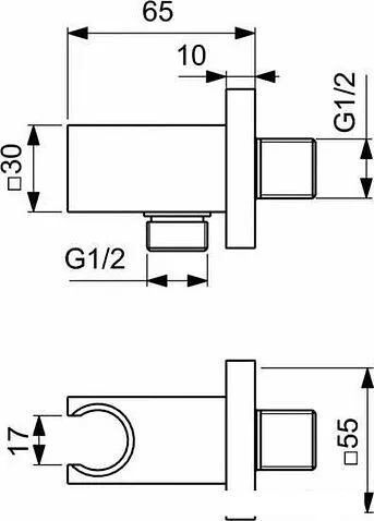 Держатель душевой лейки с подключением Ideal Standard IdealRain BC771AA
