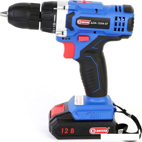 Дрель-шуруповерт ДИОЛД ДЭА-12ЛИ-07 10022146 (с 2-мя АКБ, кейс)