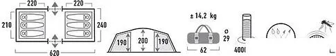 Палатка High Peak Tauris 6