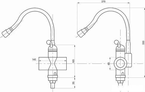 Проточный электрический водонагреватель-кран Mixline WH-002 (белый)