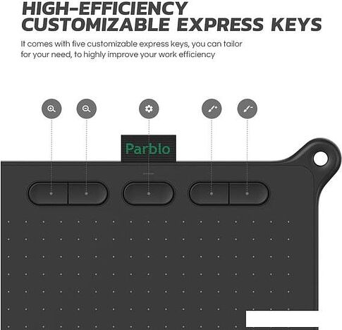 Графический планшет Parblo Ninos S (черный)