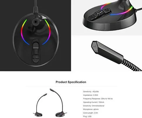 Проводной микрофон Havit Gamenote GK55