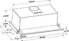Кухонная вытяжка Backer TH60L-15F1K-BG