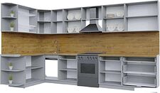 Готовая кухня Интерлиния Берес 1.7x3.6 левая (дуб королевский/бискайская сосна) Готовая кухня Интерлиния Берес 1.7x3.6 левая (дуб королевский/бискайская сосна)