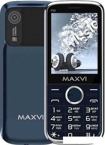 Кнопочный телефон Maxvi P30 (синий)