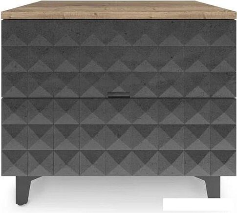 Консольный стол Shtabe Simple 7003 эко (графит/дуб веллингтон/черный)