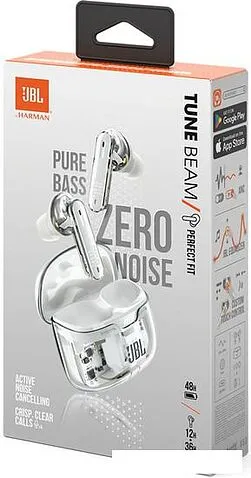 Наушники JBL Tune Beam Ghost Edition (белый)