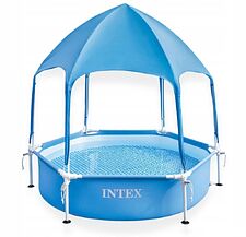 Каркасный бассейн Intex Metal Frame с навесом 28209NP (183x38) Каркасный бассейн Intex Metal Frame с навесом 28209NP (183x38)