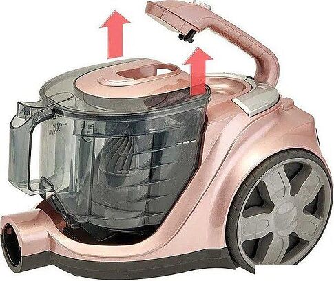 Пылесос Delta DL-0853 (бежево-розовый)