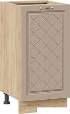 Шкаф напольный Трия Бьянка 1Н4 (дуб крафт золотой/дуб кофе) Шкаф напольный Трия Бьянка 1Н4 (дуб крафт золотой/дуб кофе)