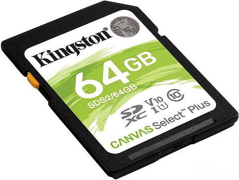 Карта памяти Kingston Canvas Select Plus SDXC 64GB