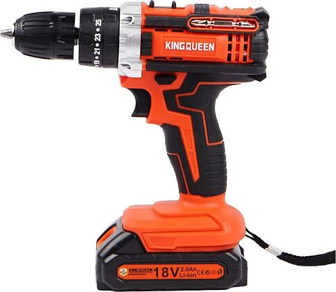 Ударная дрель-шуруповерт KingQueen KQ-101k (с 2-мя АКБ, кейс)