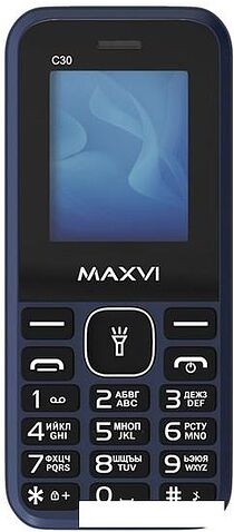 Кнопочный телефон Maxvi C30 (синий)