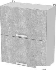 Шкаф навесной Интерлиния Компо ВШ60-720-2дг (бетон)