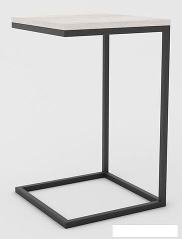 Приставной столик Hype Mebel Лайт 40x40 (черный/древесина белая) Приставной столик Hype Mebel Лайт 40x40 (черный/древесина белая)