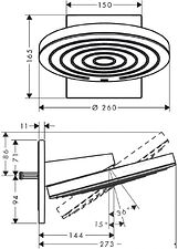 Верхний душ Hansgrohe Pulsify 24150700