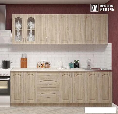 Кухня Кортекс-мебель Корнелия Ретро 2.2м (дуб сонома/мадрид)
