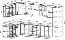 Готовая кухня Интерлиния Мила Крафт 1.88x3.4 левая (дуб полярный) Готовая кухня Интерлиния Мила Крафт 1.88x3.4 левая (дуб полярный)