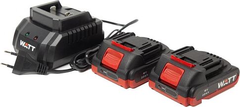 Дрель-шуруповерт WATT WAS-18 Li-2BL 1.018.050.00 (с 2-мя АКБ, кейс)