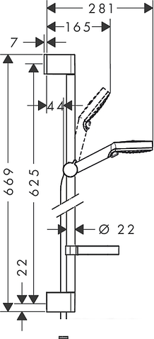 Душевой гарнитур Hansgrohe Crometta Vario [26553400]