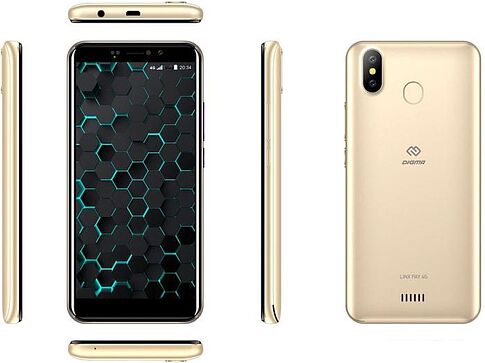 Смартфон Digma Linx Pay 4G (золотистый)