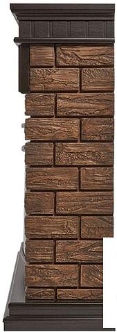 Портал Firelight Bricks Wood 30 (камень темный, шпон венге)