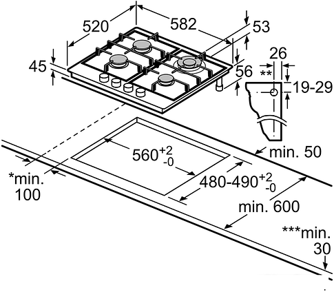 Варочная панель Bosch PGH6B5B90