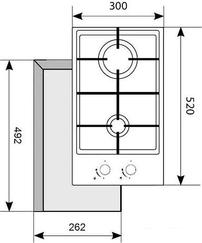 Варочная панель Akpo PGA 302 FGC (белый)