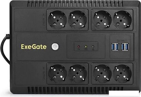 Источник бесперебойного питания ExeGate Neo NNB-1000.LED.AVR.8SH.CH EX293855RUS