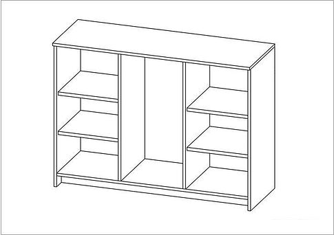 Комод Mio Tesoro Сириус 2 двери и 3 ящика 117x95 2.02.03.340.3 (дуб сонома)