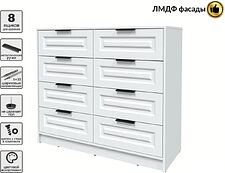 Комод Интерлиния Концепт КТ-К117 Деко (белый платинум/белый)