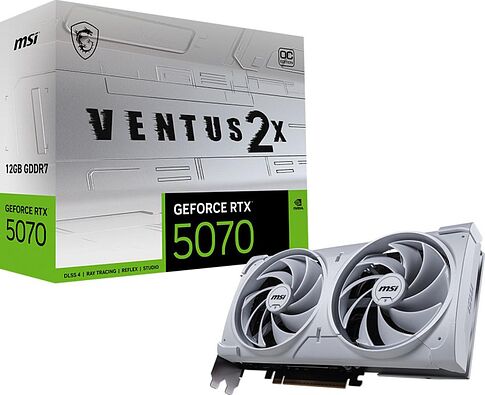 Видеокарта MSI GeForce RTX 5070 12G Ventus 2X OC White