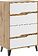 Комод ЭлиГард Eyva 4S (дуб вотан/белый)